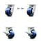 Service Caster 4 Inch Kingpinless Solid Poly Wheel Caster Swivel Locks 2 Brakes SCC, 2PK SCC-KP30S420-SPUR-BSL-2-SLB-2 - alternate 1